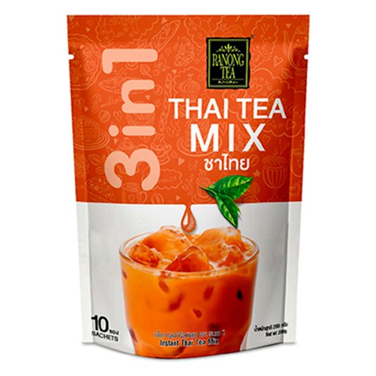 Triple Mix Tea Ranong Instant Thai Tea Mix 3 in 1 | Authentic Thai Milk Tea (Cha Yen ...